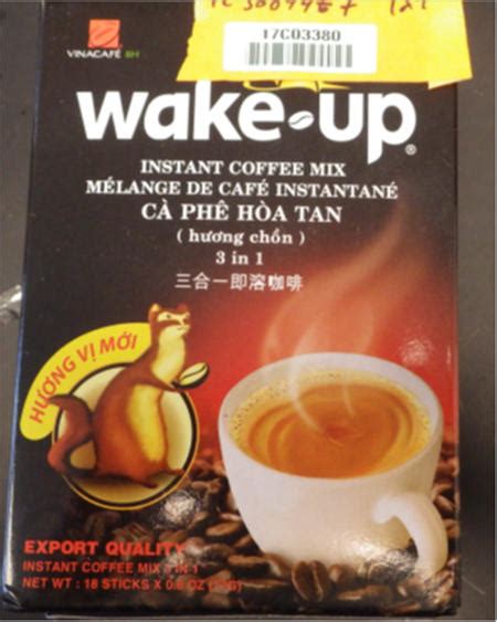 Milk Allergy Alert Vina Cafe Wake Up Instant Coffee
