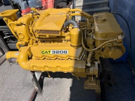 Used Caterpillar 3208ta 375 Hp Marine Diesel Engine Running Very Good