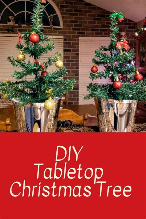 Diy Tabletop Christmas Tree In A Bucket Under 5 Tabletop Christmas
