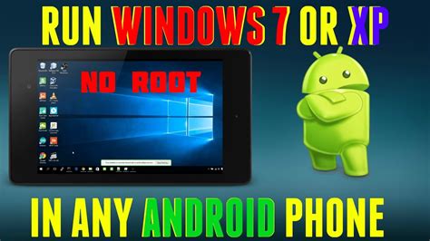How To Run Windows 7 And Xp In Any Android Phone Without Root Youtube