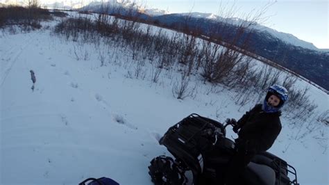 2014 Yamaha Grizzly 700 Four Wheeling Knik Alaska In Winter Youtube