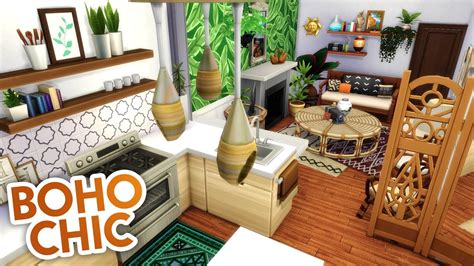 Boho Chic Apartment Sims 4 Speed Build Youtube