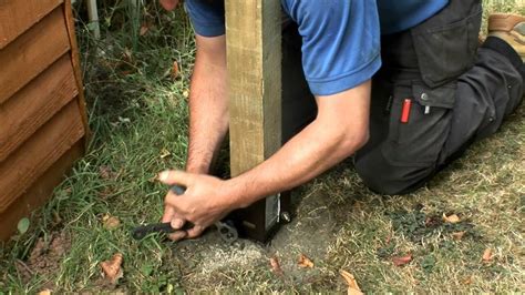 How To Install Fence Posts Using Metal Post Holders Or Metposts Diy