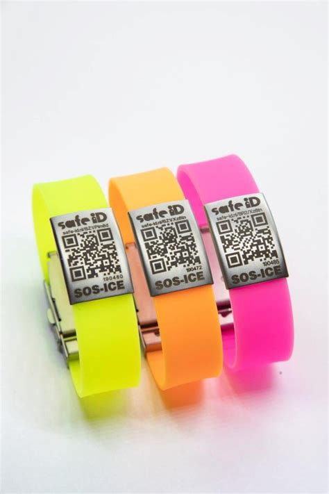 De Safe Id Fluor Sos Armband In Vier Kleuren Voor Jouw Herkenbaarheid