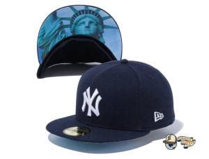 New York Yankees Statue Of Liberty Undervisor Fifty Fitted Cap By Mlb