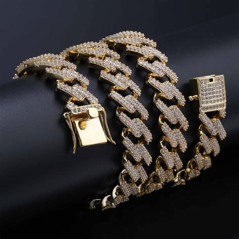 2020 Iced Out Chains Luxury Designer Necklace 14mm Hip Hop Jewelry Mens