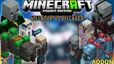 Villager Vs Pillager Addon For Mcpe 119 Youtube