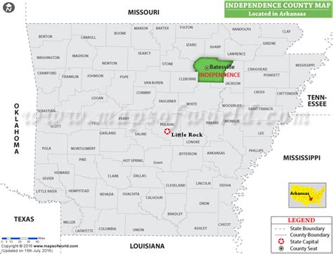 Independence County Map Arkansas