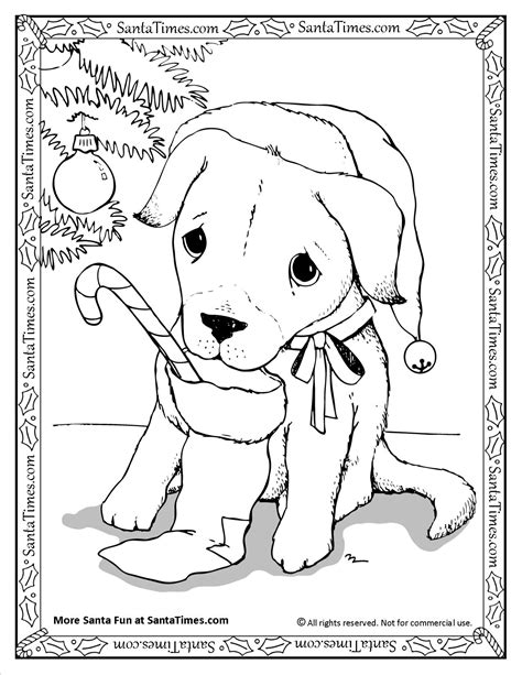 Please save and give it to your child as a material for coloring. Cute Christmas Puppy Coloring Pages at GetDrawings | Free download