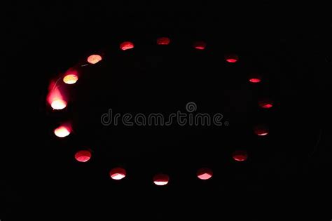 Red Fire Light Shines Through Holes Stock Photo Image Of Holes