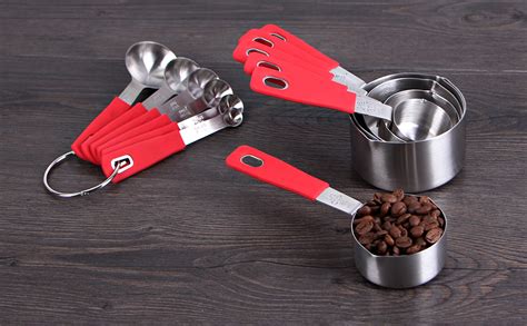 Rorence 18 8 Stainless Steel Measuring Cups And Spoons Set
