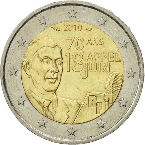 #466111 France, 2 Euro, Charles De Gaulle, Appel du 18 juin 1940, 2010
