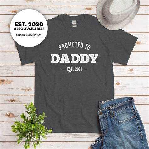 Promoted To Daddy Est T Shirt New Father Dad To Be Etsy