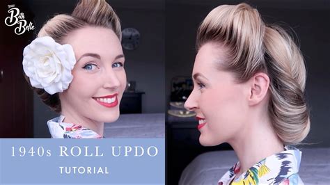 1940s Roll Updo Tutorial For Long Hair To Shoulder Length Hair Miss