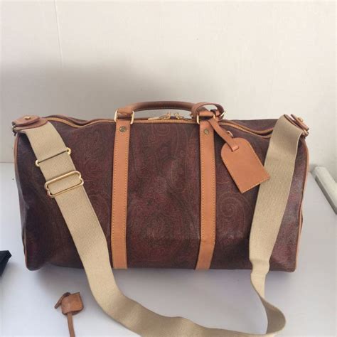 Etro Italy Paisley Travel Bag Weekendbag With Long Shoulder Strap