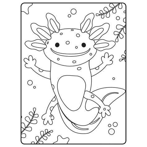 Pages De Livre De Coloriage Axolotl Pour Les Enfants 13307938 Telecharger Vectoriel Gratuit