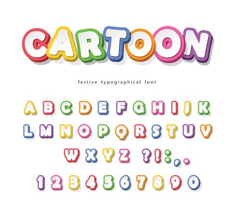 Premium Vector Cartoon Colorful Font For Kids Creative Paint Alphabet
