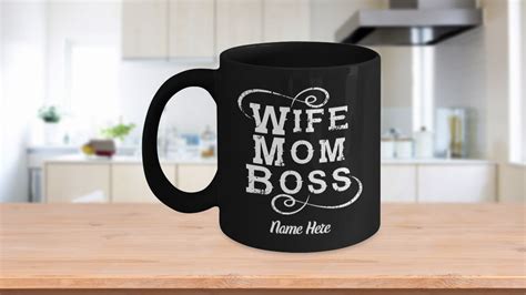 Wife Mom Boss Mug Blk