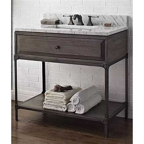 Fairmont Designs 36 Toledo Open Shelf Vanity Driftwood Gray Free