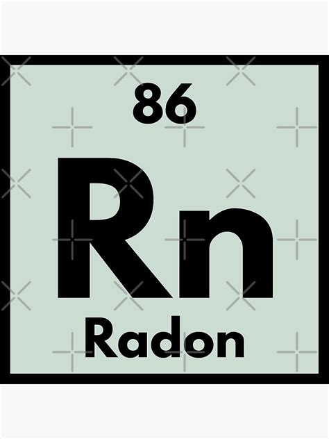 Periodic Table Element Number 86 Rn Radon Poster By Periodicbliss