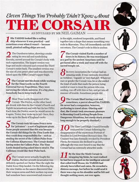 Eleven Things You Probably Didnt Know About The Corsair As Divulged