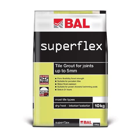 We did not find results for: BAL SuperFlex Wall Grout - 10kg (Multiple Colours ...