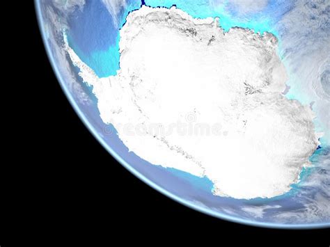 Antarctica On Earth From Space Stock Illustration Illustration Of