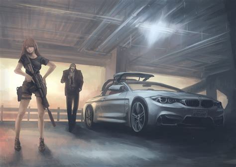Bmw Anime Girl Wallpapers Wallpaper Cave