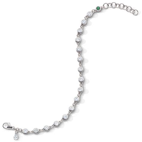 The Bezel Set Sapphire And Silver Tennis Bracelet From The Monica Rich