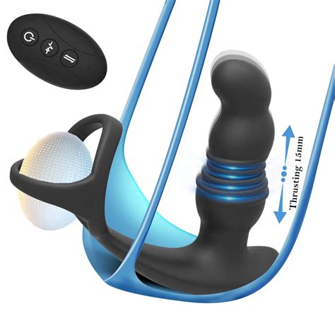 anal vibrator prostate masturbators double ring massager for men butt plug wireless remote