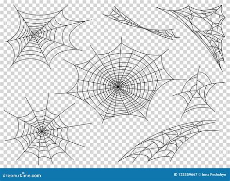 Web Spider Cobweb Icons Set Outline Illustration Of Web Spider Cobweb