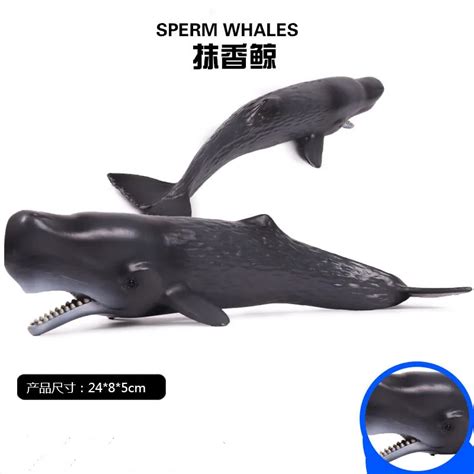 New Sperm Whale Simulation Solid Marine Biological Animal Toy Model In
