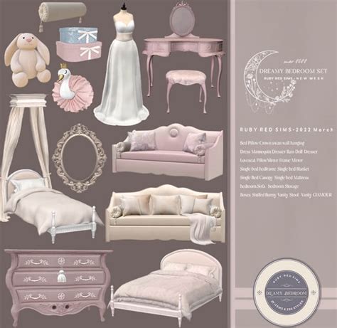 The Sims 4 Dreamy Bedroom Set At Ruby Red Micat Game