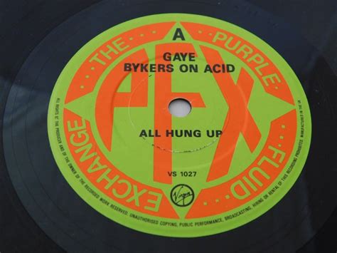 gaye bykers on acid all hung up 7 inch single top hat records