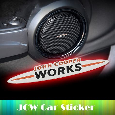 Metal Car Buttons Cover Logo Sticker Jcw Stickers For Mini