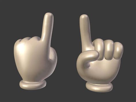 Cartoon Hand 3d Model