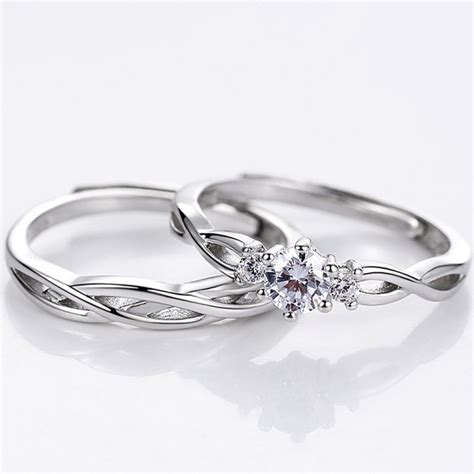 Adjustable Knot Promise Ring For Couples Infinity Love In 925 Sterling