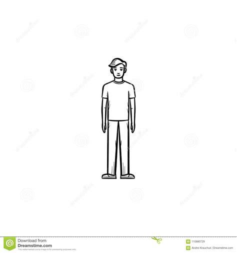Figure Of A Person Hand Drawn Sketch Icon Stock Vector Illustration