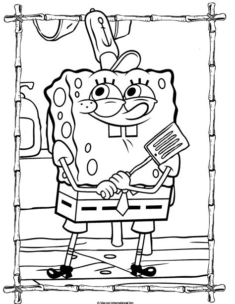 About the funny character of the underwater world has a whole series of illustrations, of which you can make a real book of stories. SpongeBob 46 - Coloringcolor.com