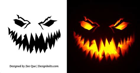 10 Free Printable Scary Halloween Pumpkin Carving Patterns