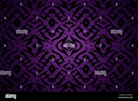 Purple Tribal Shapes Pattern Stock Photo Alamy