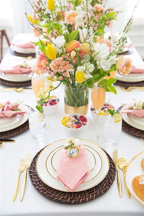 Spring brunch table setting with grapefruit. pinterest: wanderer_ (With images) | Brunch table setting ...