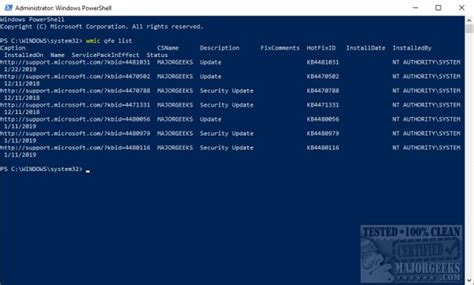 How To Check Your Windows Update History With Powershell Majorgeeks