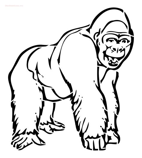 Gorilla Drawing For Kids Free Download On Clipartmag