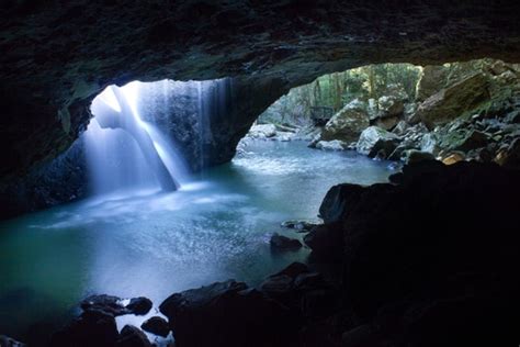 Items Similar To Waterfall In Cave Natural Arch Springbrook National