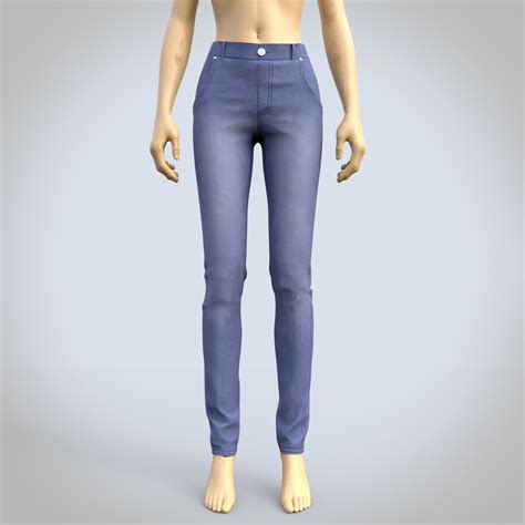 Artstation 3d Female Jeans Denim Pants Resources