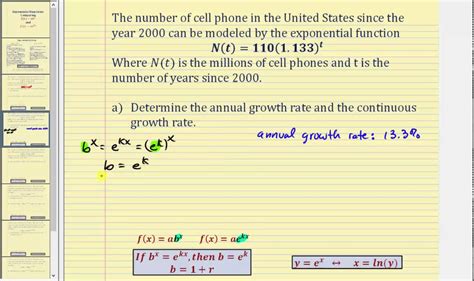 Comparing Forms Of Exponential Functions Y Abx And Y Aekx