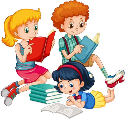 Children Reading Books Clipart Png Download Full Size Clipart