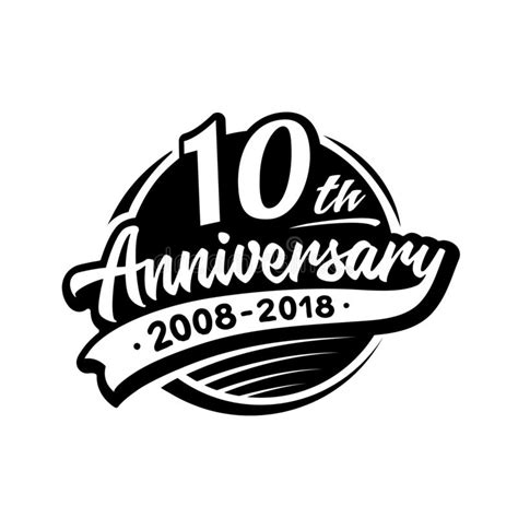 10 Years Anniversary Design Template Vector And Illustration 10th