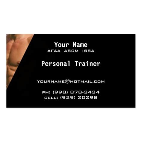 Personal Trainer Business Cards Zazzle